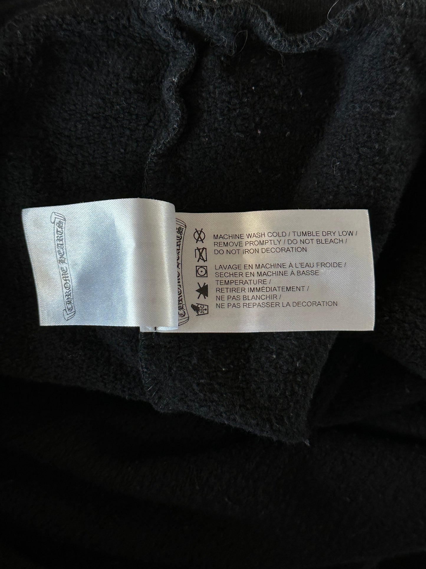 Chrome Hearts Black & White Script Logo Hoodie