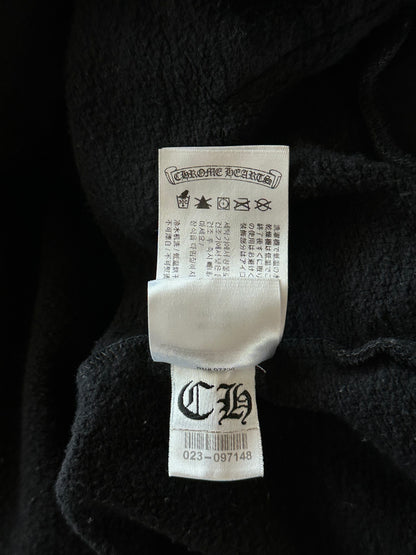 Chrome Hearts Black & White Script Logo Hoodie