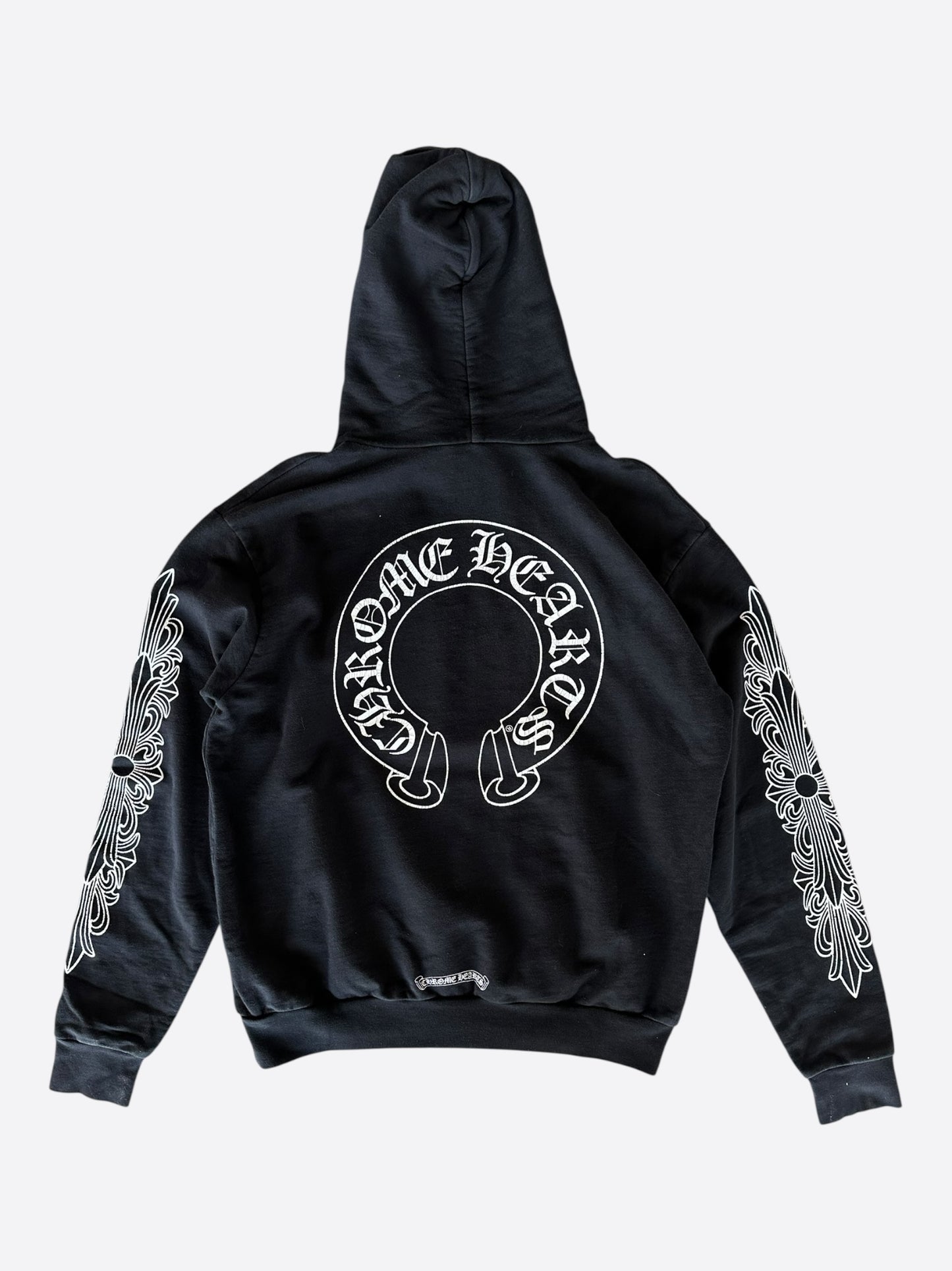Chrome Hearts Black & White Horseshoe Logo Hoodie