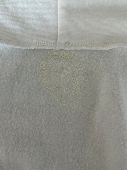 Chrome Hearts White & Black Script Logo Zip Up Hoodie
