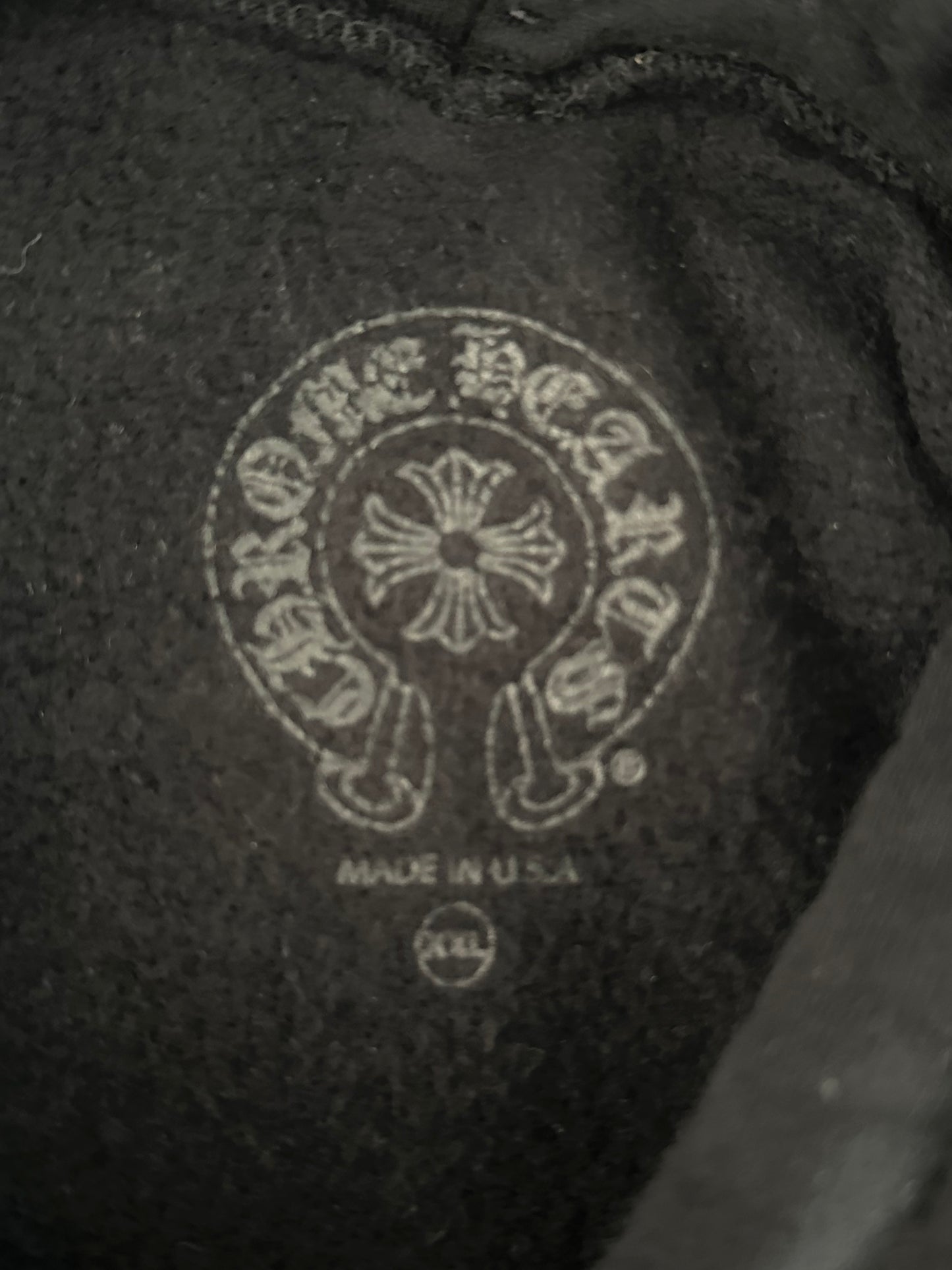 Chrome Hearts Black & White Horseshoe Logo Hoodie