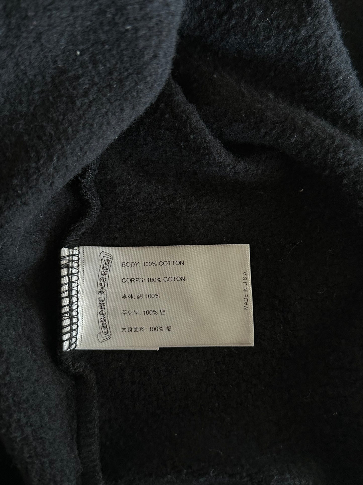 Chrome Hearts Black & White Horseshoe Logo Hoodie