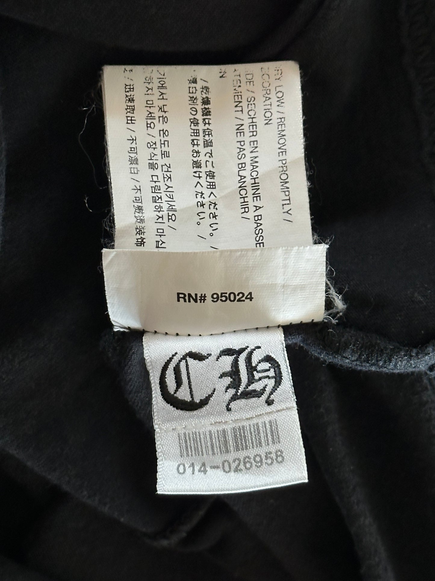 Chrome Hearts Black & Red Cemetery Horseshoe Logo T-Shirt