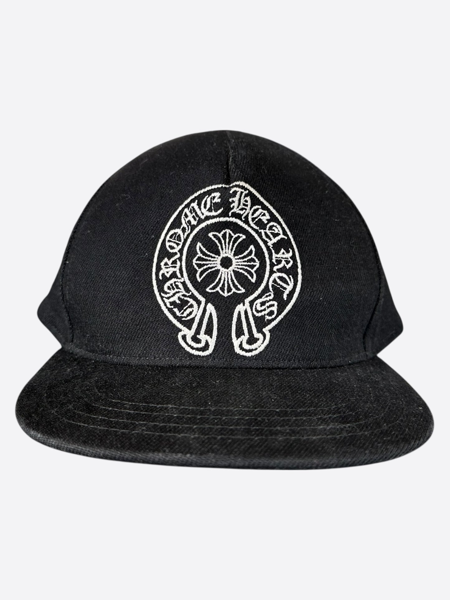 Chrome Hearts Black & White Horseshoe Logo Hat