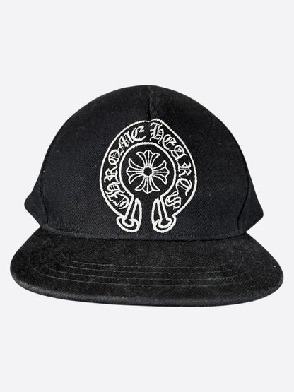 Chrome Hearts Black & White Horseshoe Logo Hat