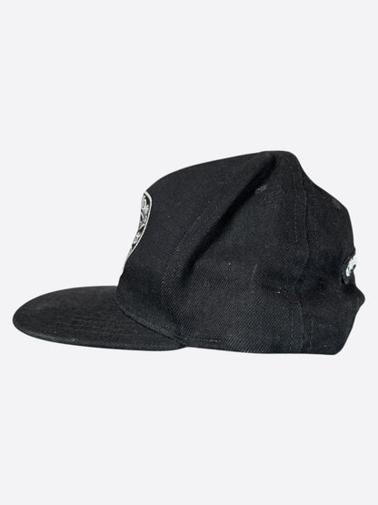 Chrome Hearts Black & White Horseshoe Logo Hat