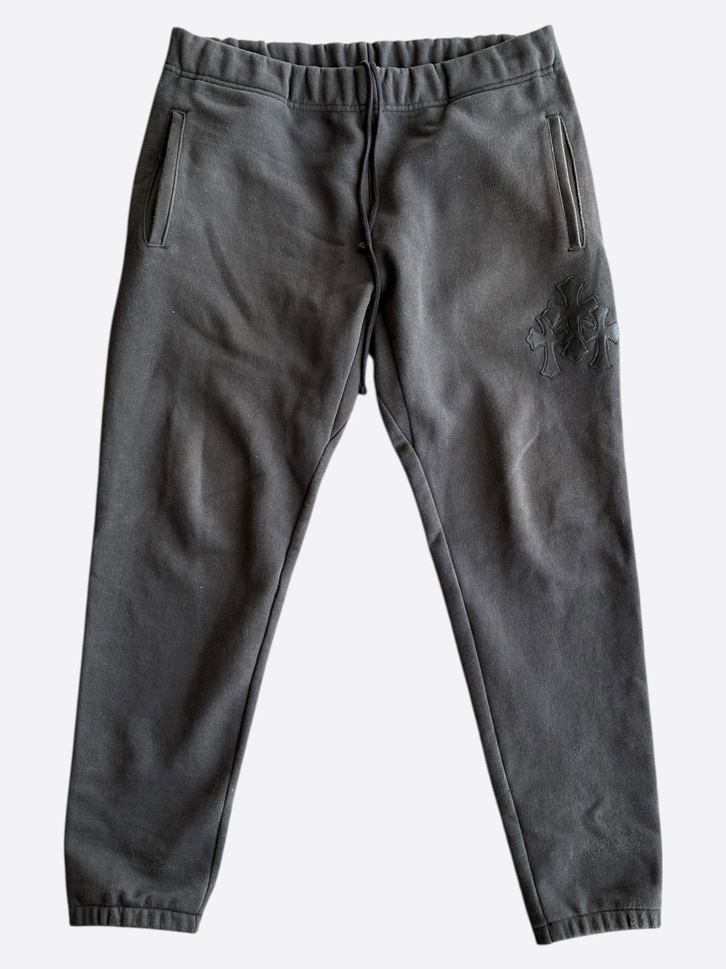 Chrome Hearts Black Triple Cross Patch Paper Jam Sweatpants