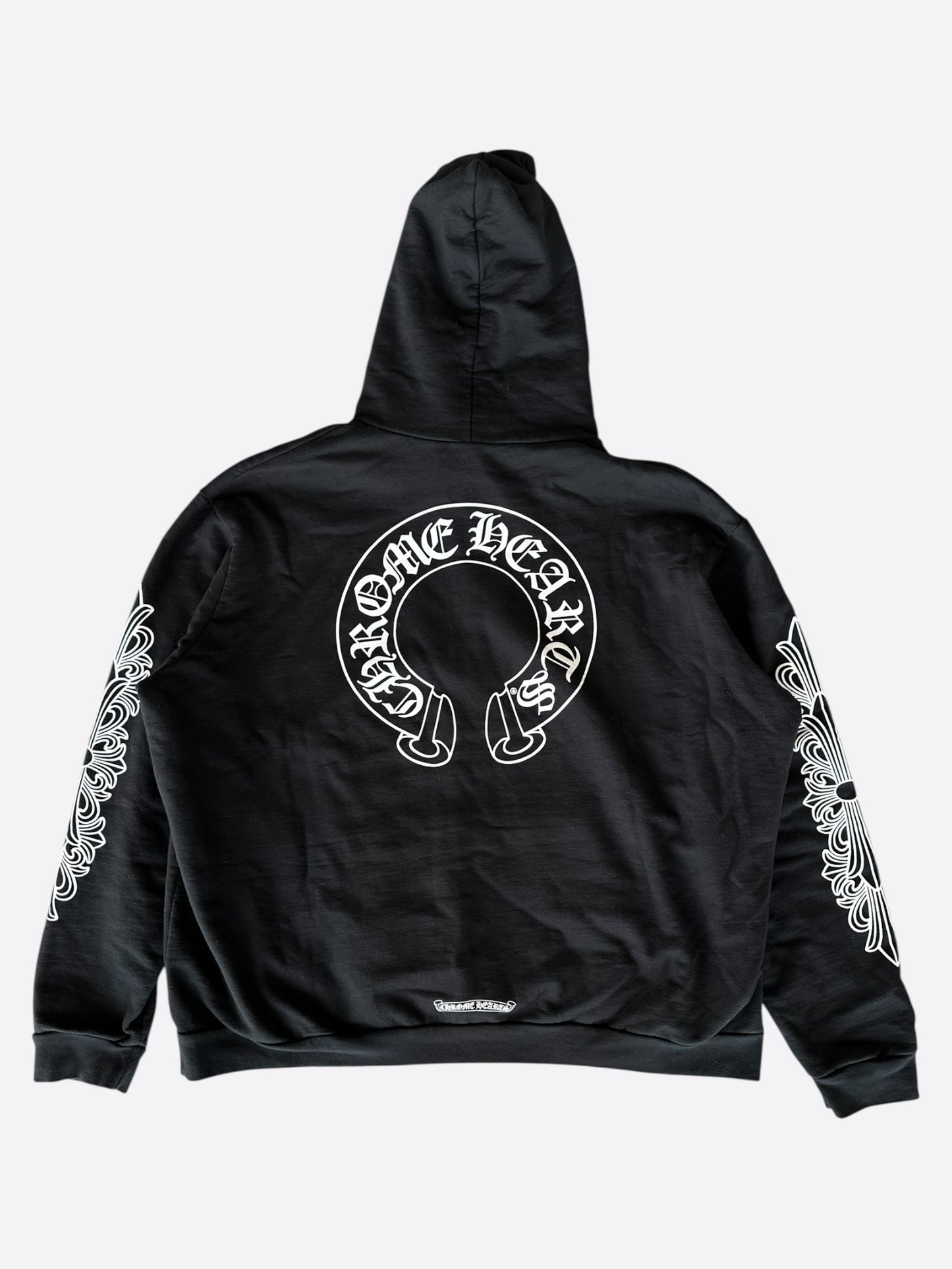 Chrome Hearts Black & White Horseshoe Logo Hoodie