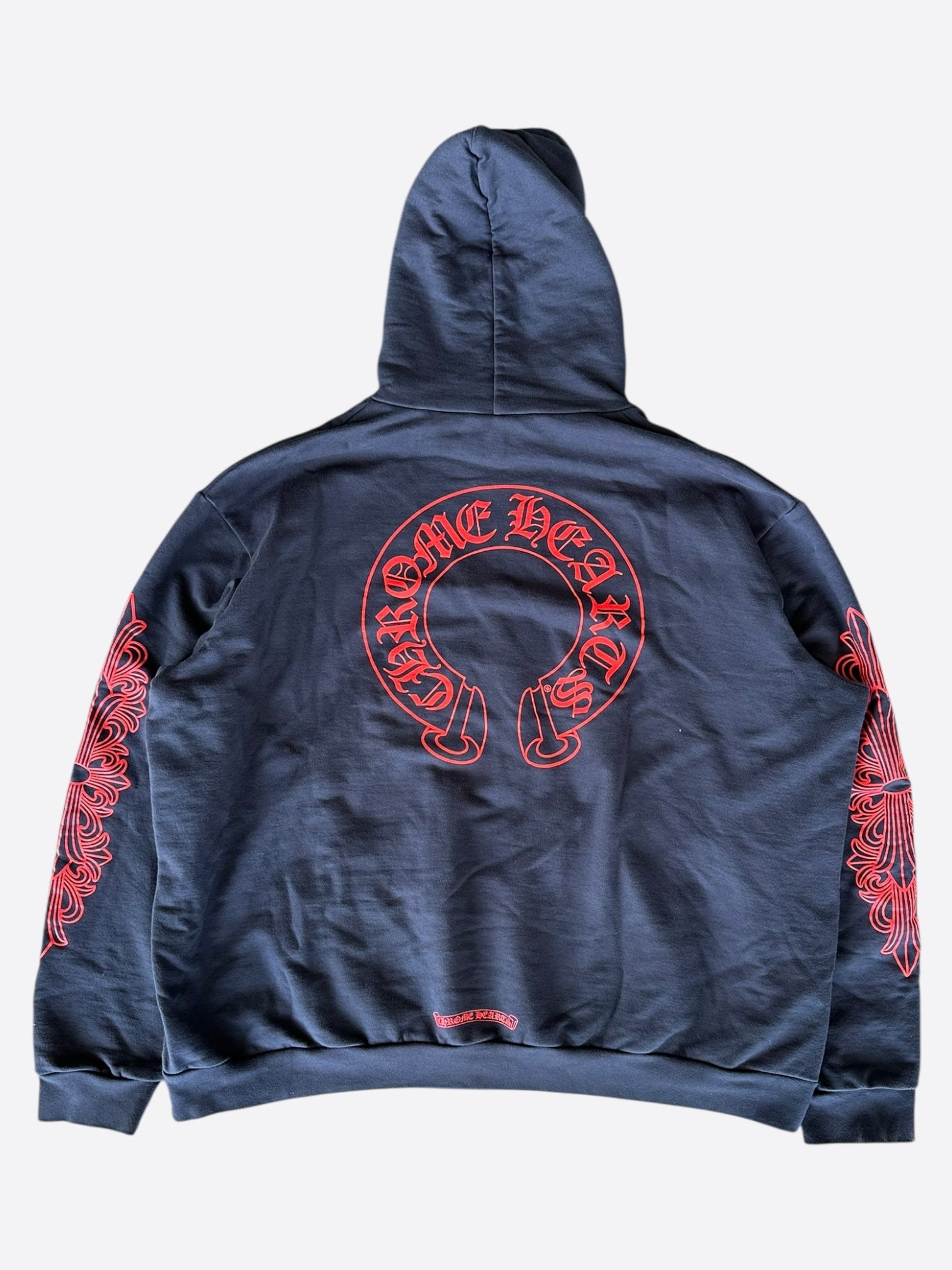 Chrome Hearts Black & White Osaka Horseshoe Logo Hoodie