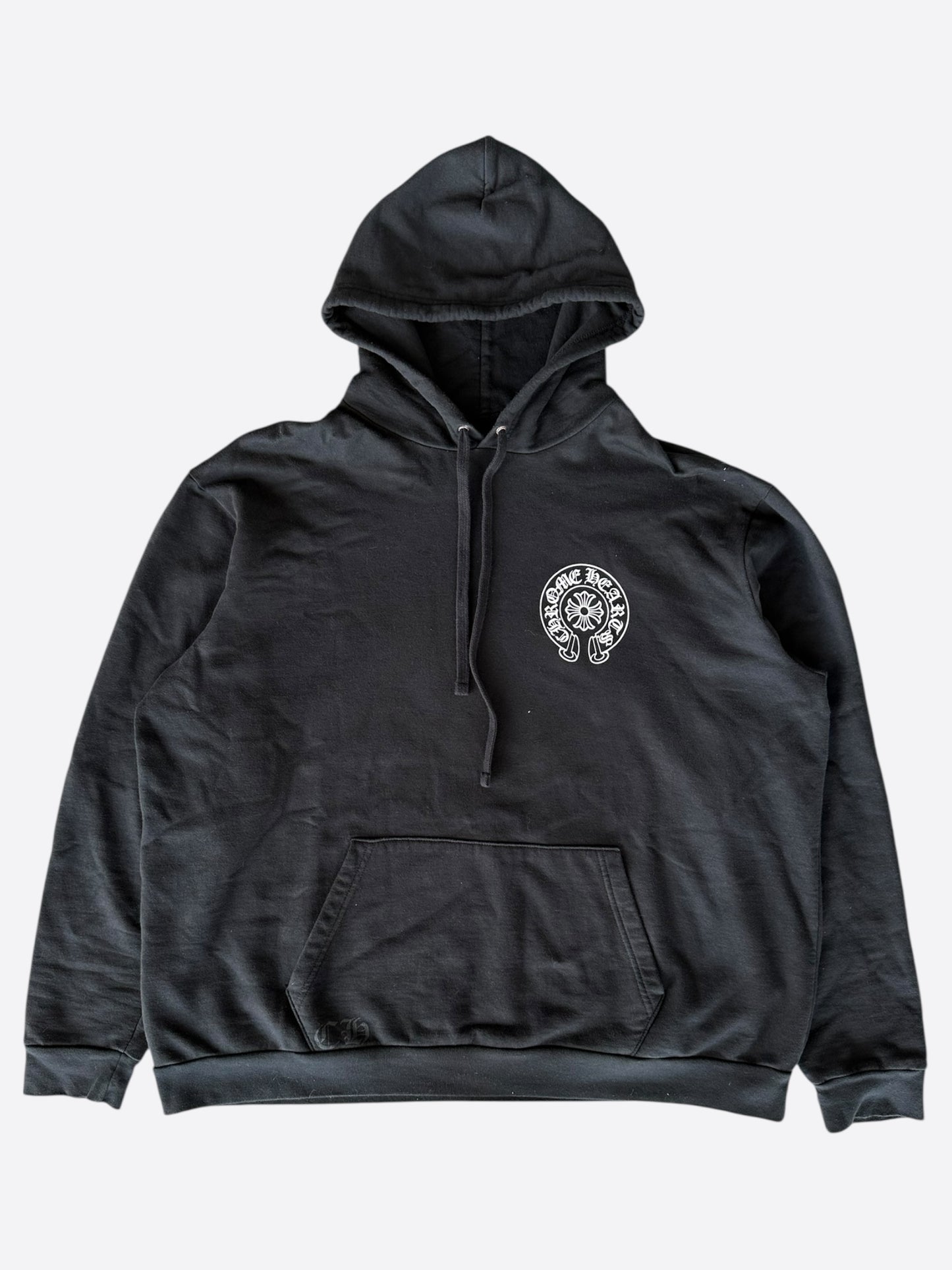 Chrome Hearts Black & White Osaka Horseshoe Logo Hoodie