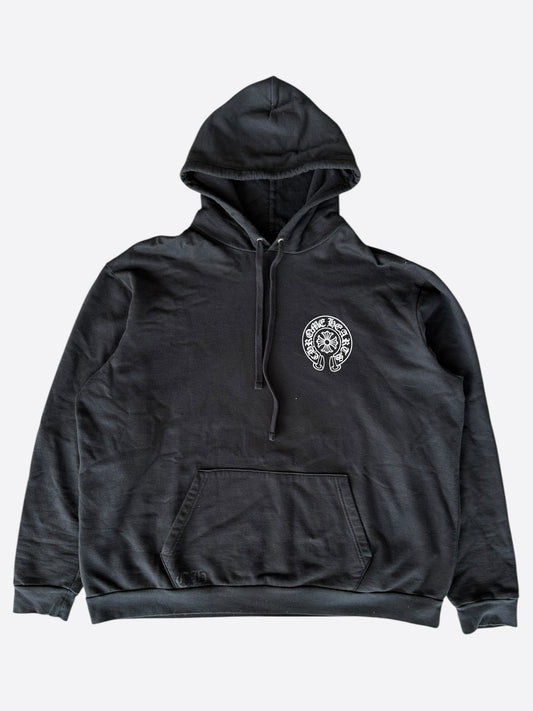 Chrome Hearts Black & White Osaka Horseshoe Logo Hoodie