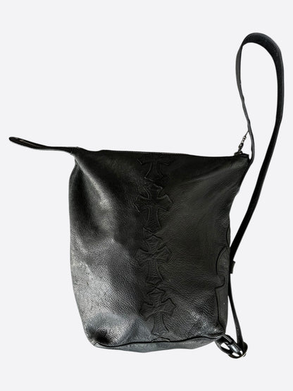 Chrome Hearts Black Lelo Cross Patch Messenger Bag