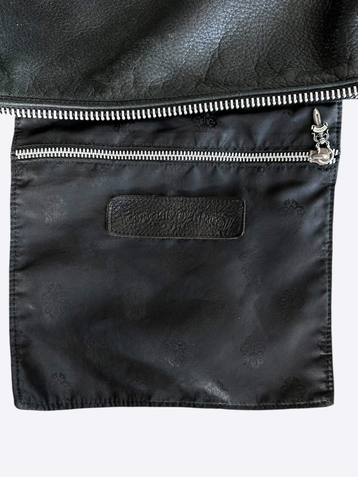 Chrome Hearts Black Lelo Cross Patch Messenger Bag