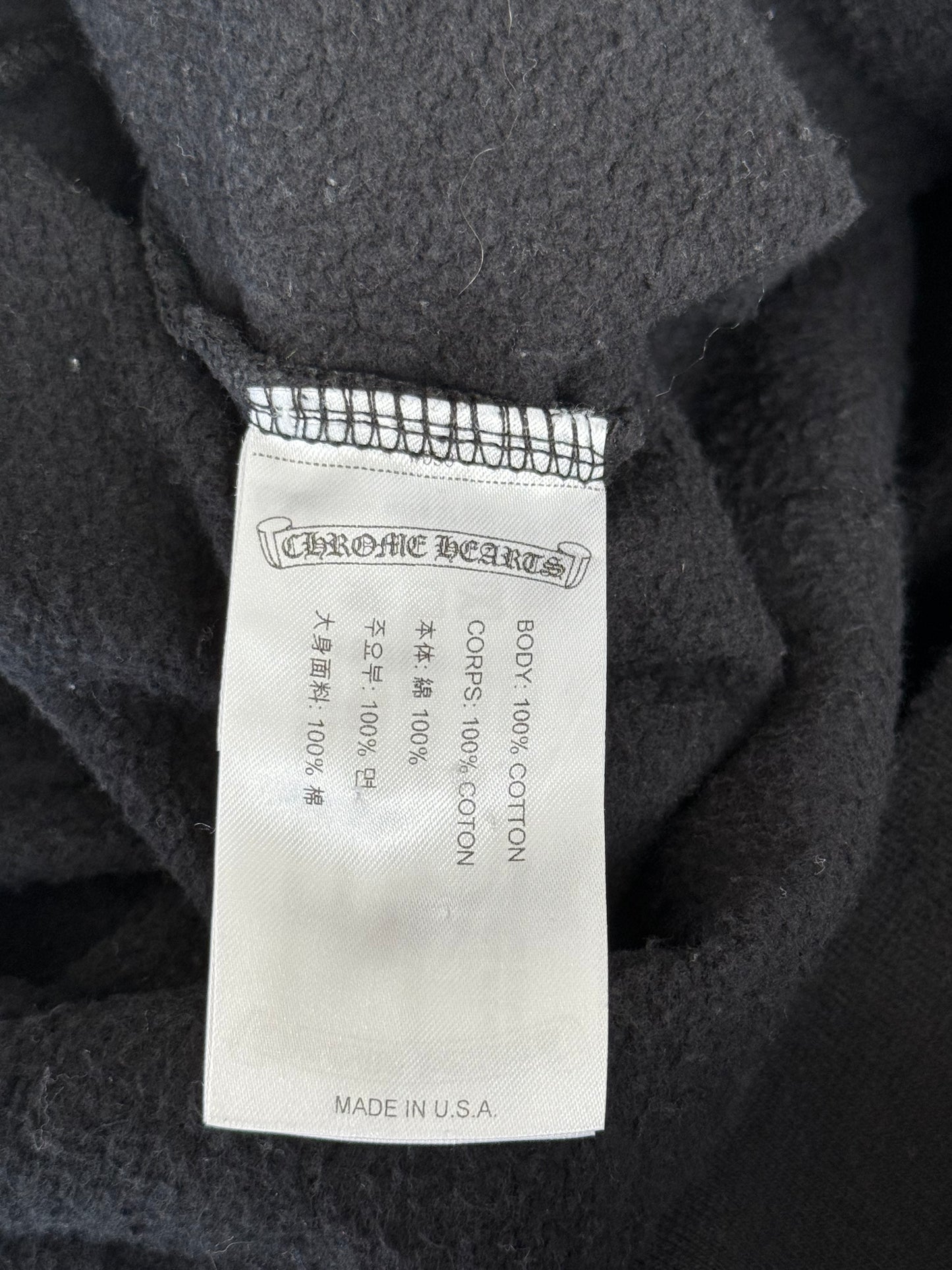 Chrome Hearts Black & Purple Dagger Script Logo Hoodie