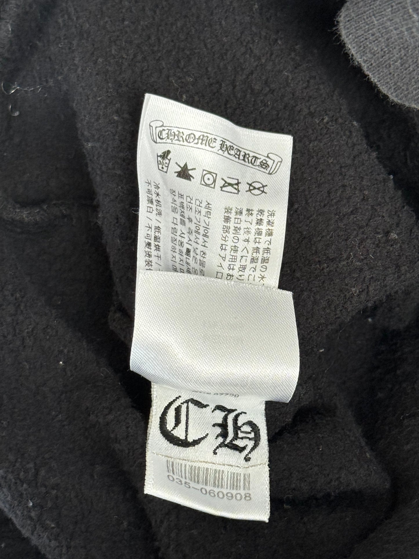 Chrome Hearts Black & Purple Dagger Script Logo Hoodie