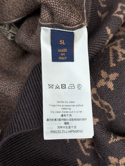 Louis Vuitton Brown & White To Do List Monogram Sweater