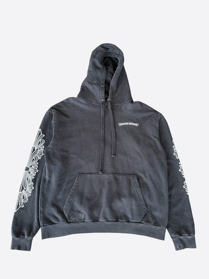 Chrome Hearts Black & Purple Dagger Script Logo Hoodie