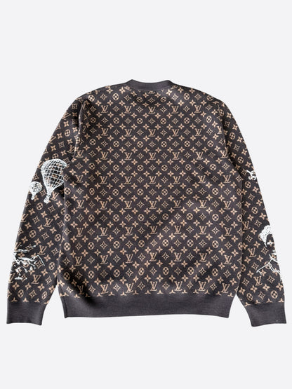 Louis Vuitton Brown & White To Do List Monogram Sweater