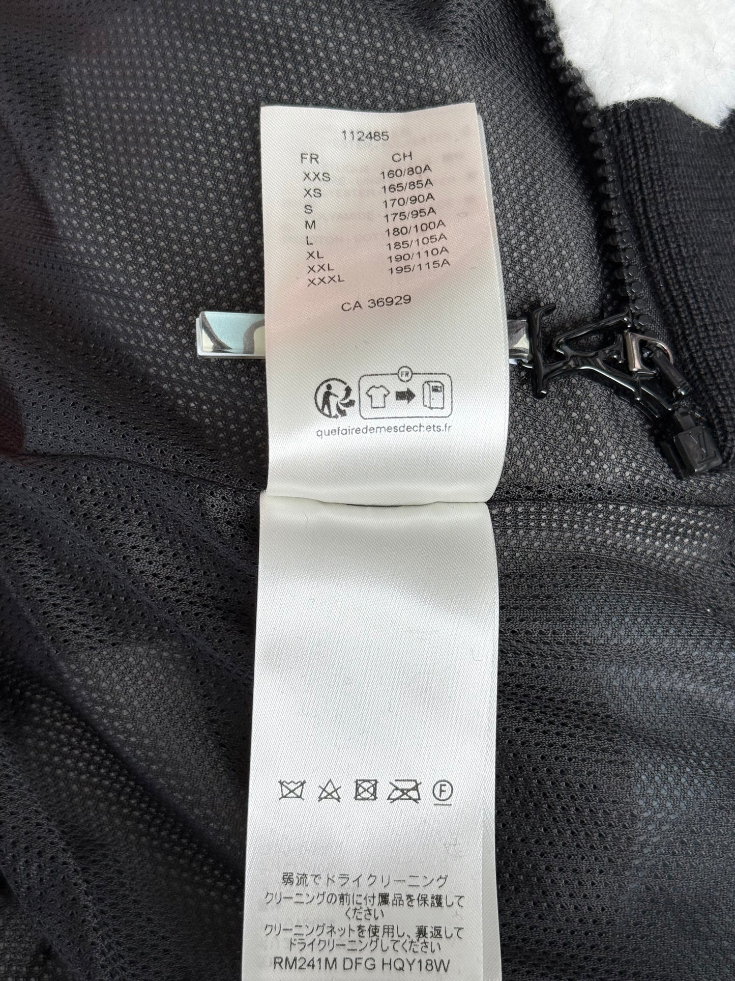 Louis Vuitton Black, Blue & White Logo Fleece Jacket