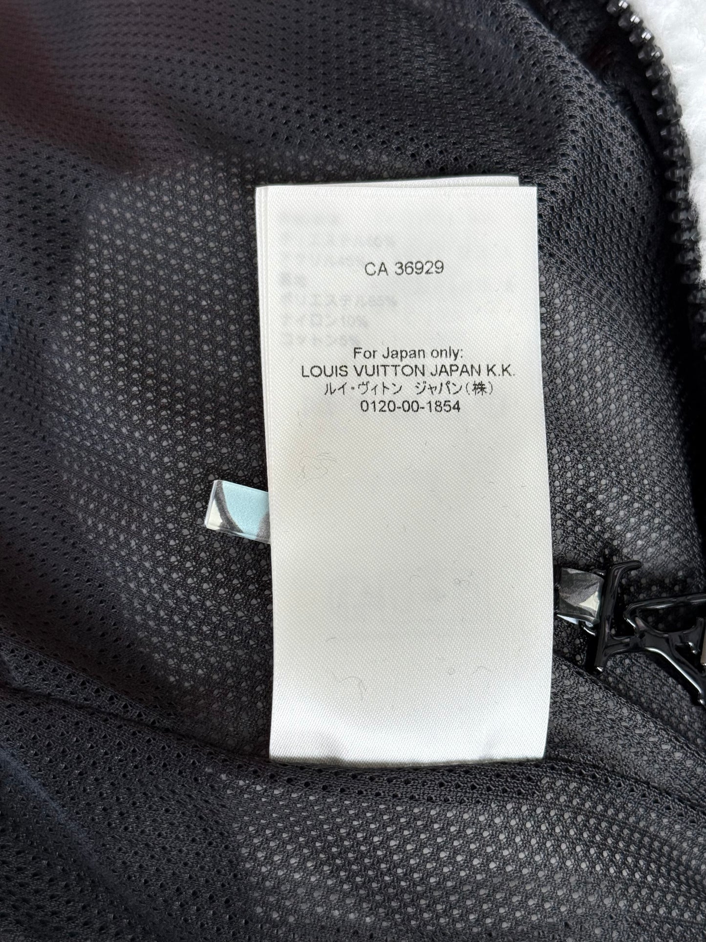 Louis Vuitton Black, Blue & White Logo Fleece Jacket