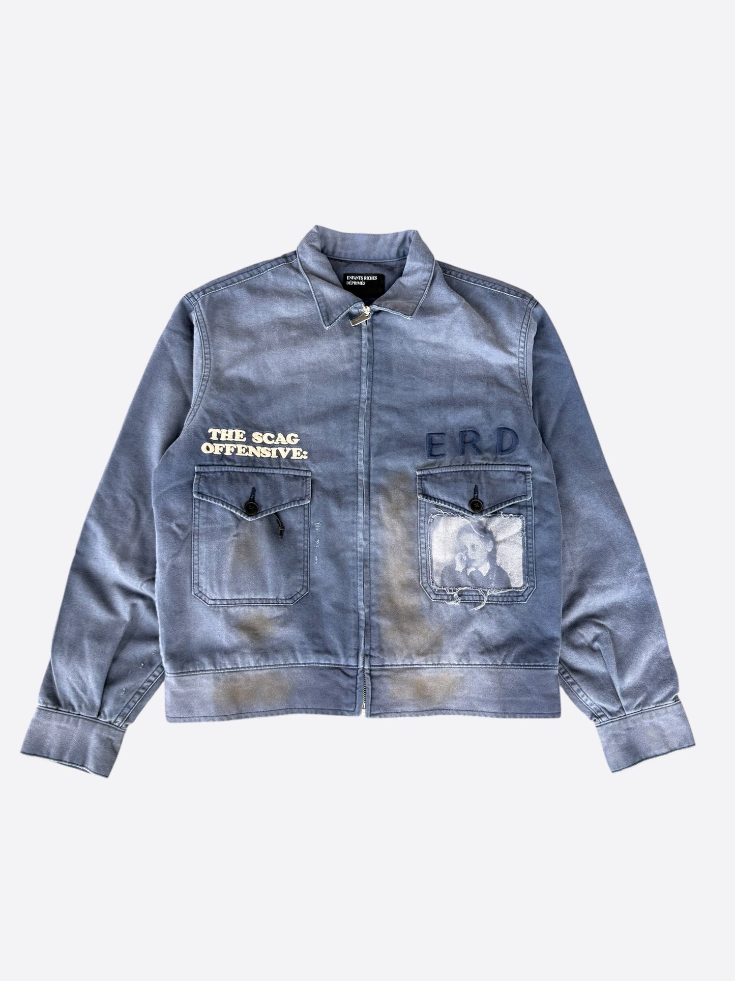 Enfants Riches Deprimes Faded Navy & White Young Wasp Jacket