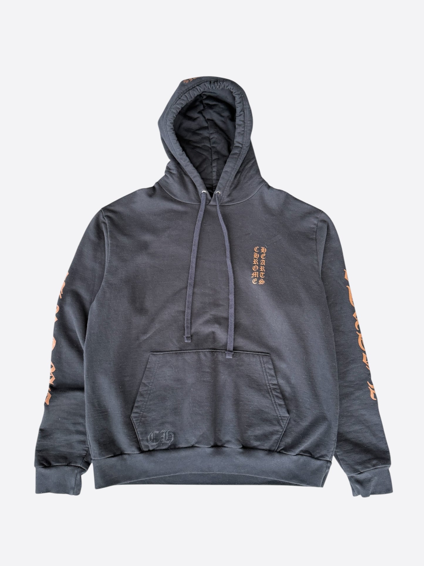 Chrome Hearts Black & Bronze Script Logo Hoodie