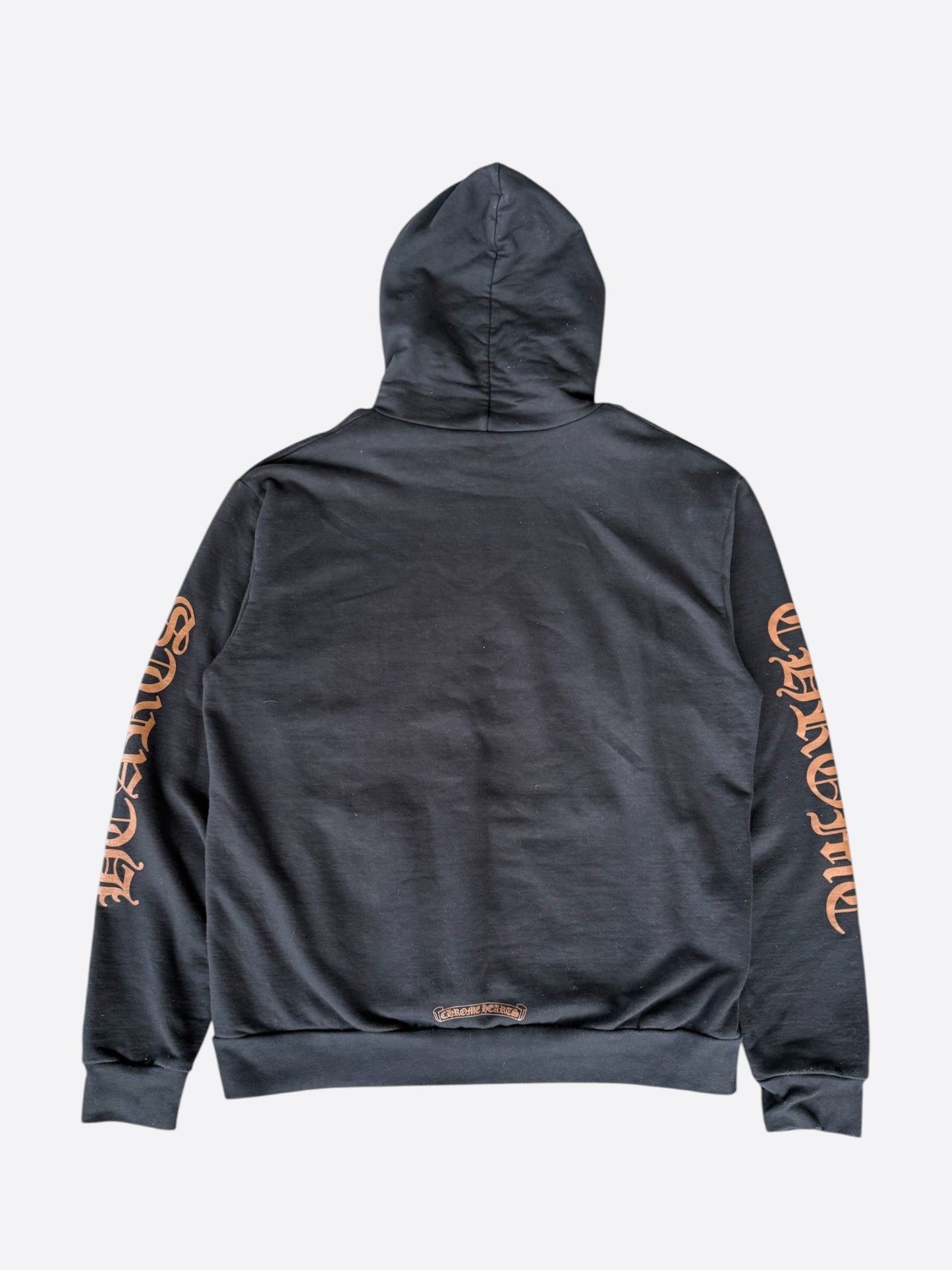 Chrome Hearts Black & Bronze Script Logo Hoodie