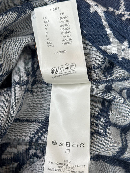 Louis Vuitton Blue & White Barb Wire Monogram Intarsia T-Shirt