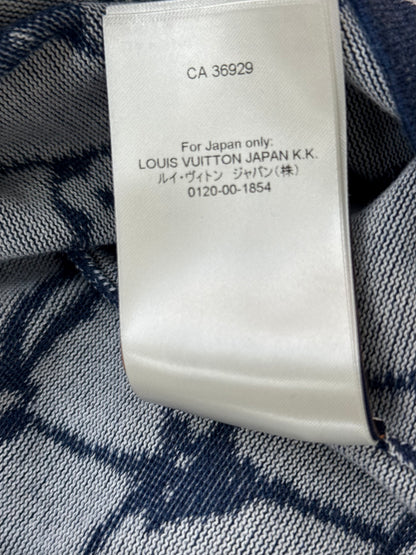 Louis Vuitton Blue & White Barb Wire Monogram Intarsia T-Shirt