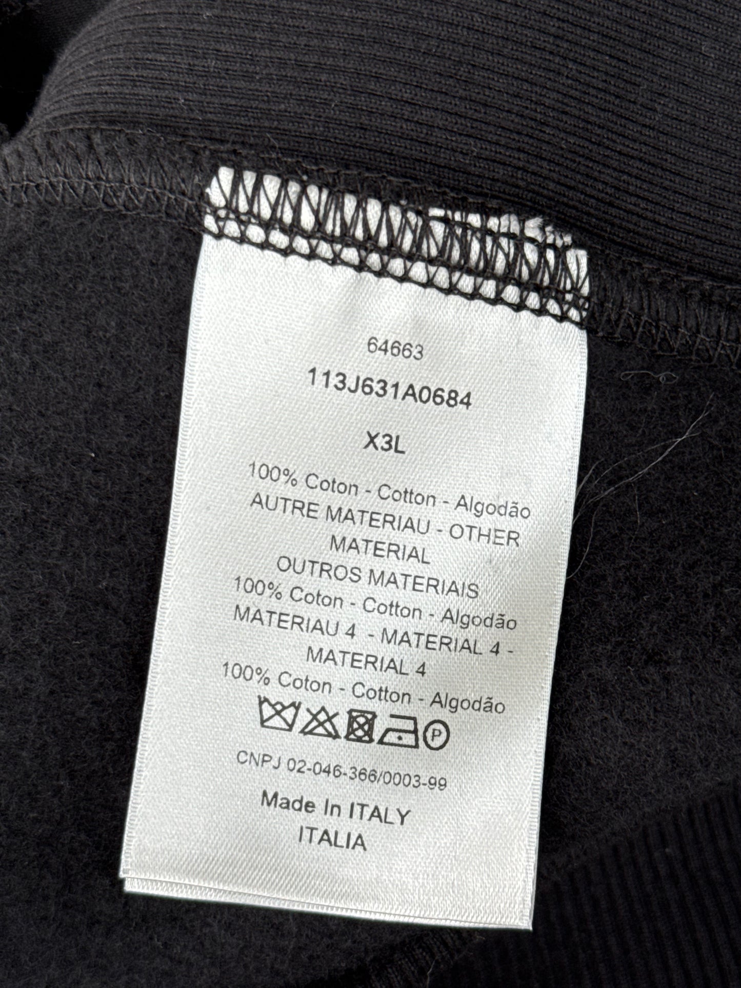 Dior Black Oblique Towel Hoodie
