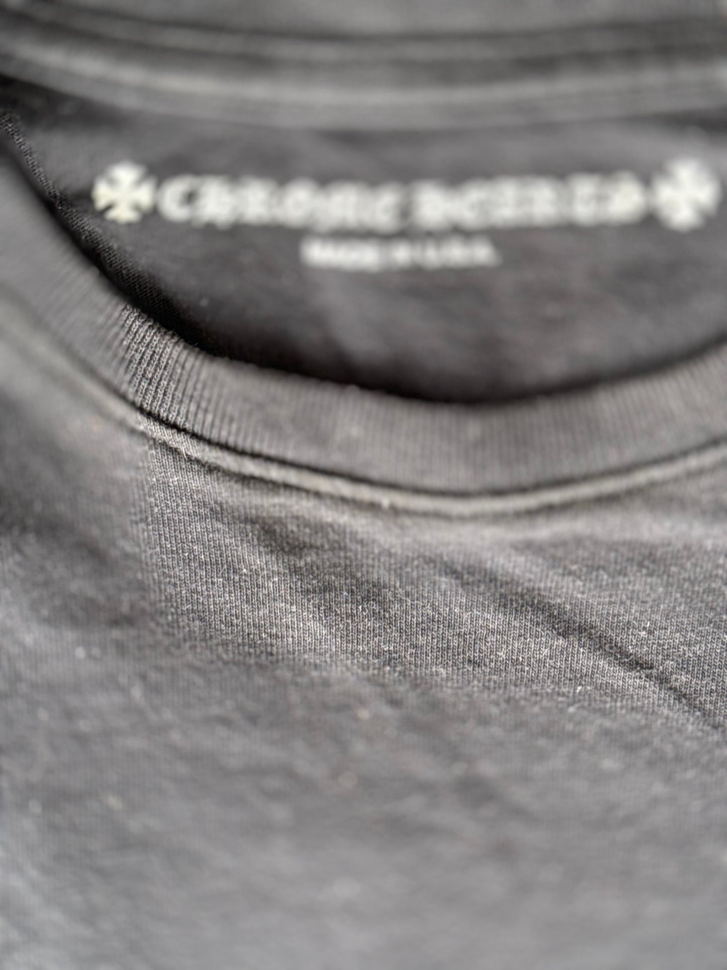 Chrome Hearts Matty Boy Black USA Flag Script Logo Longsleeve T-Shirt