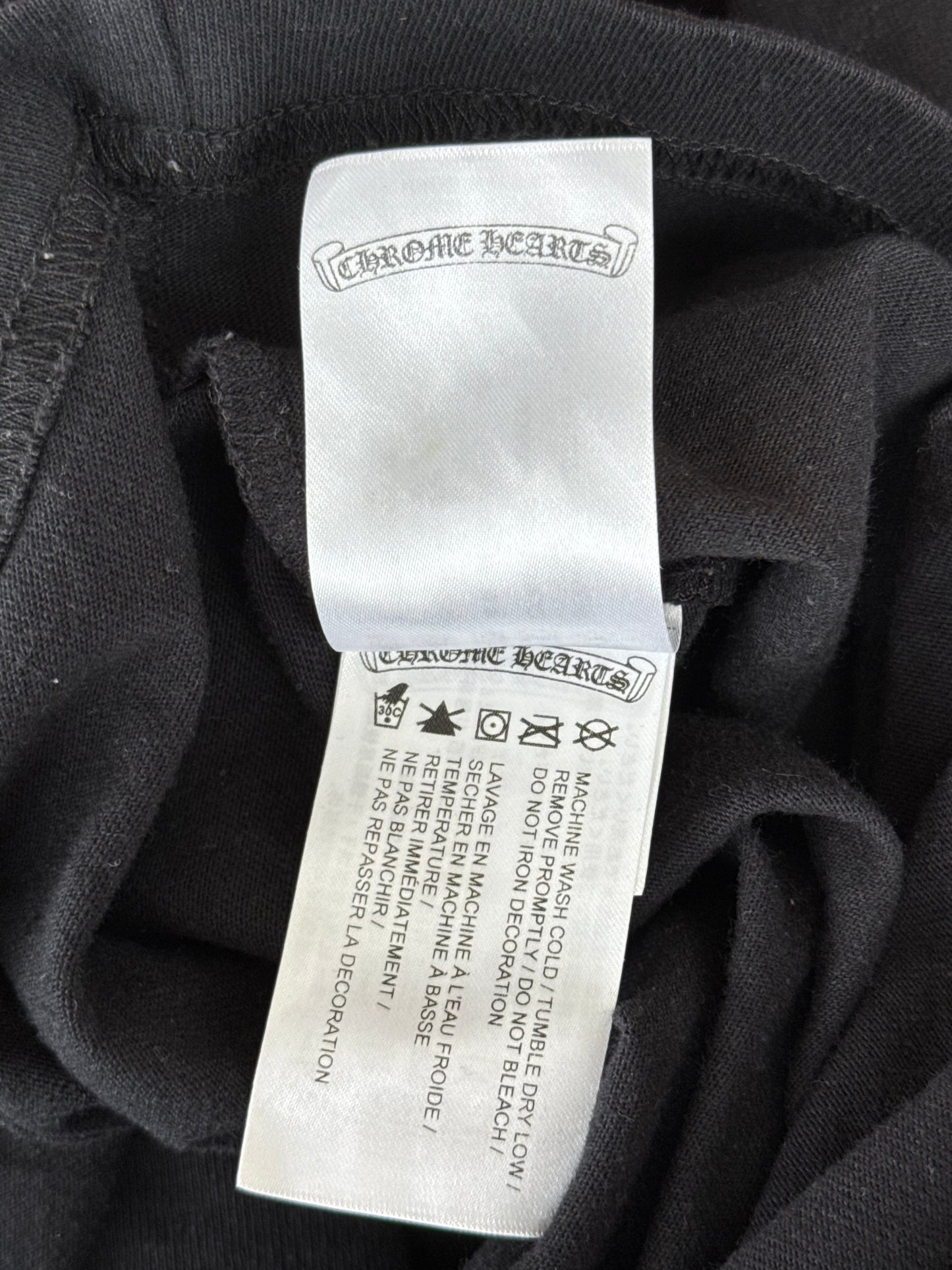 Chrome Hearts Matty Boy Black USA Flag Script Logo Longsleeve T-Shirt