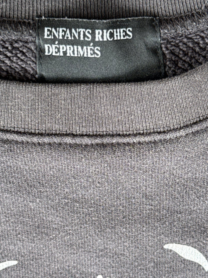 Enfants Riches Deprimes Faded Black & White Le Rosey Graphic Sweater
