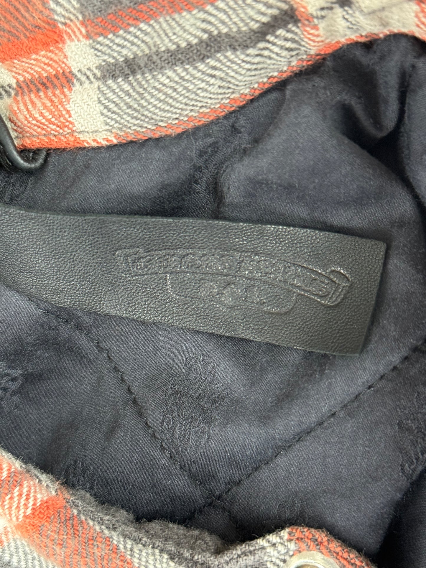 Chrome Hearts Grey & Yellow Floral Padded Flannel Jacket