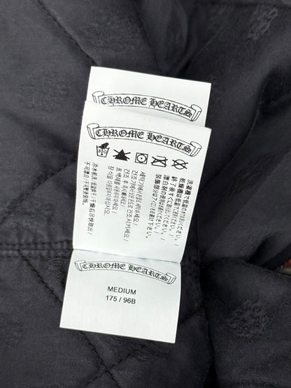 Chrome Hearts Grey & Yellow Floral Padded Flannel Jacket