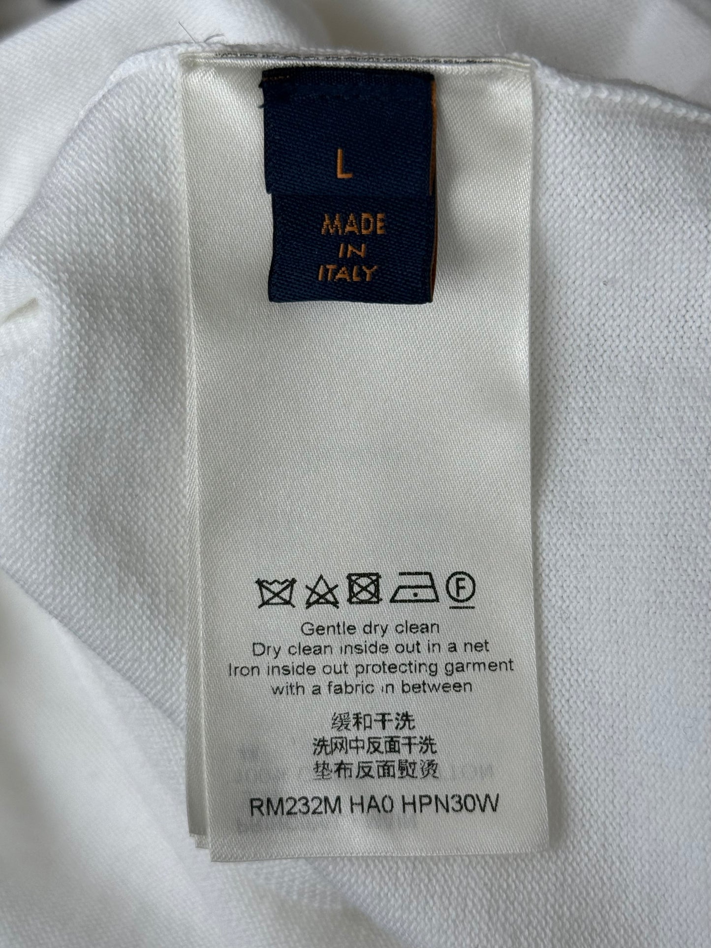 Louis Vuitton White & Pink Flower Logo Intarsia T-Shirt