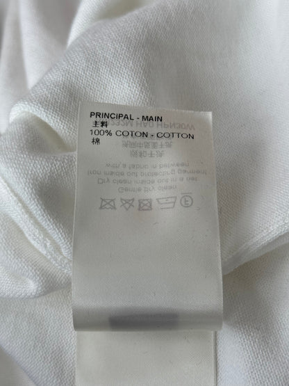 Louis Vuitton White & Pink Flower Logo Intarsia T-Shirt