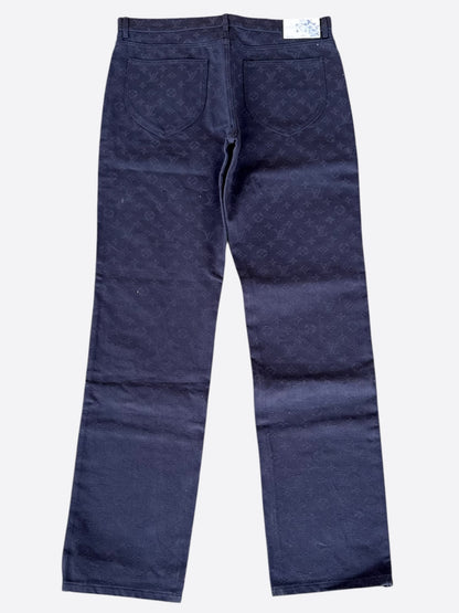 Louis Vuitton Navy Monogram Watercolor Jeans