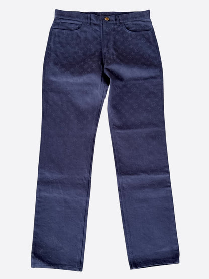 Louis Vuitton Navy Monogram Watercolor Jeans