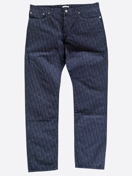 Dior Dark Blue Oblique Jeans