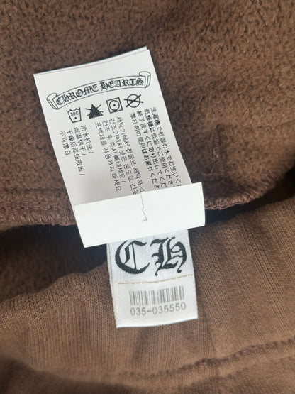 Chrome Hearts Brown & White Embroidered Slo Ride Sweatpants