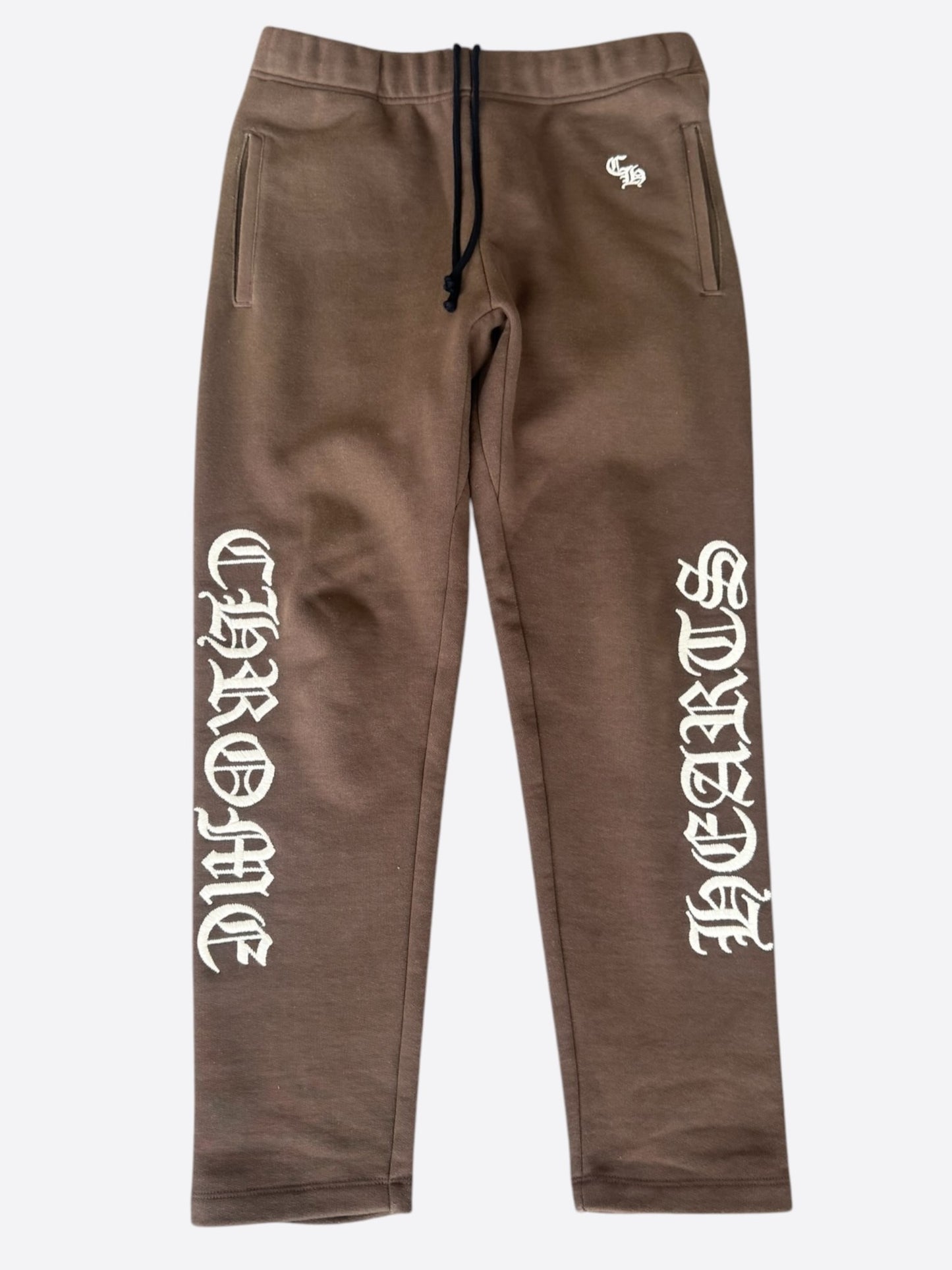 Chrome Hearts Brown & White Embroidered Slo Ride Sweatpants