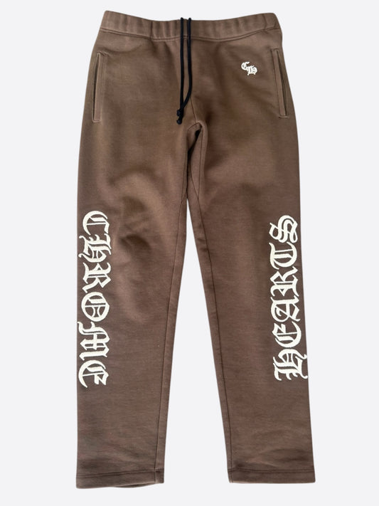 Chrome Hearts Brown & White Embroidered Slo Ride Sweatpants