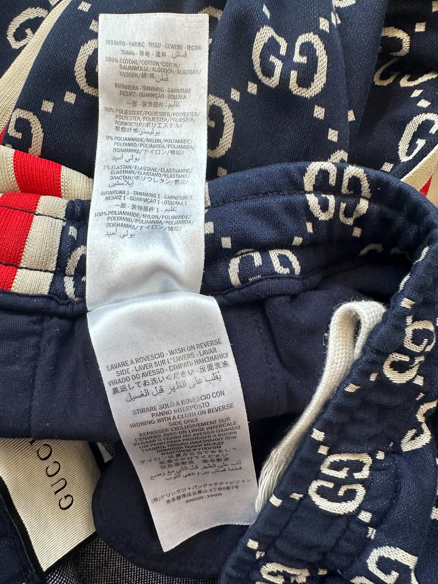 Gucci Blue & White GG Monogram Trackpants