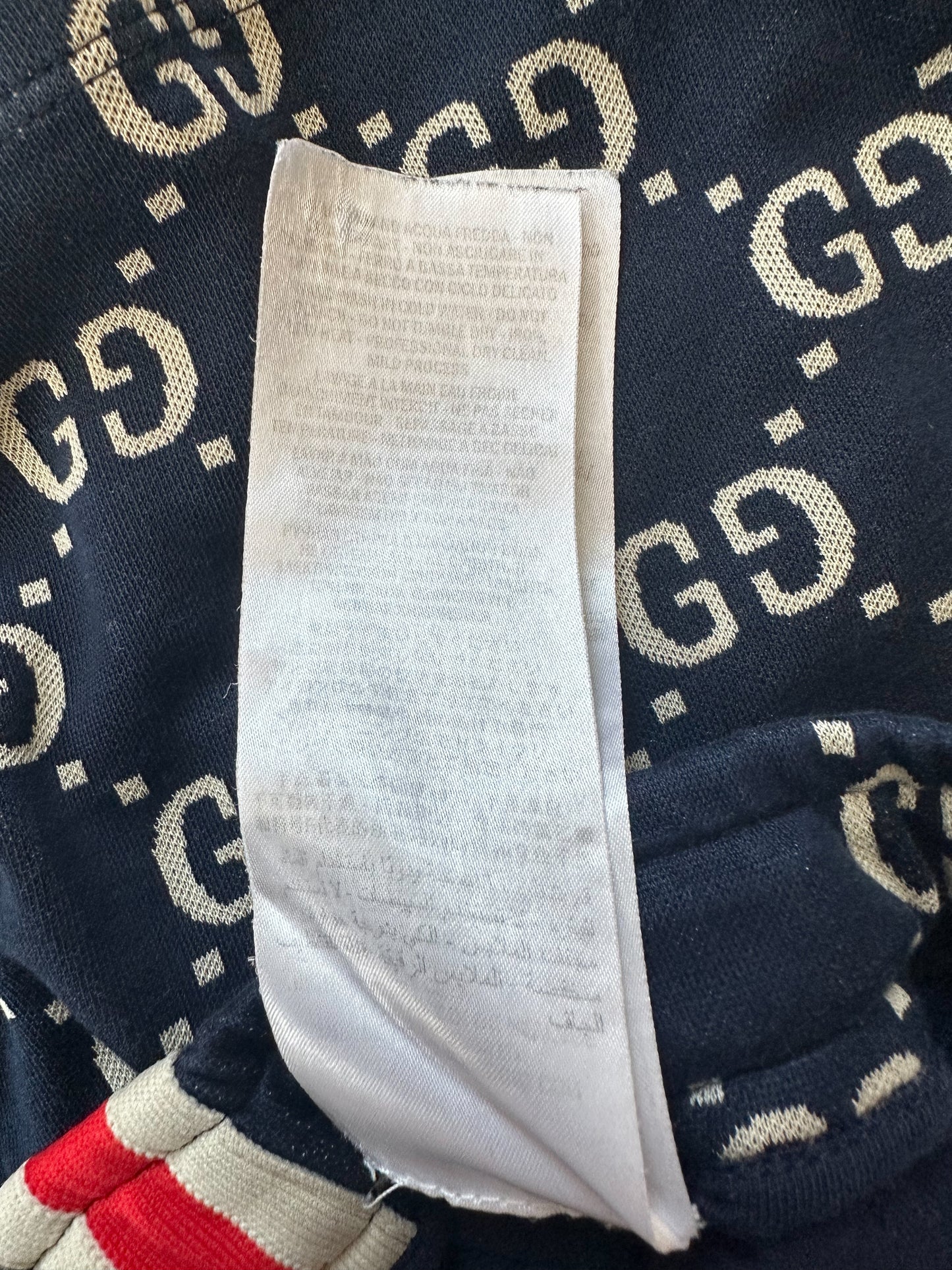 Gucci Navy & White GG Monogram Jacquard Shorts