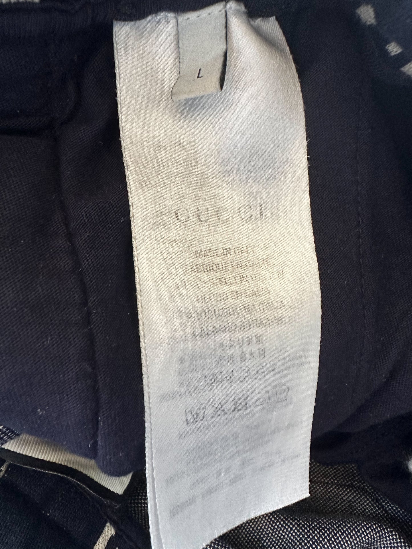 Gucci Blue & White GG Monogram Trackpants