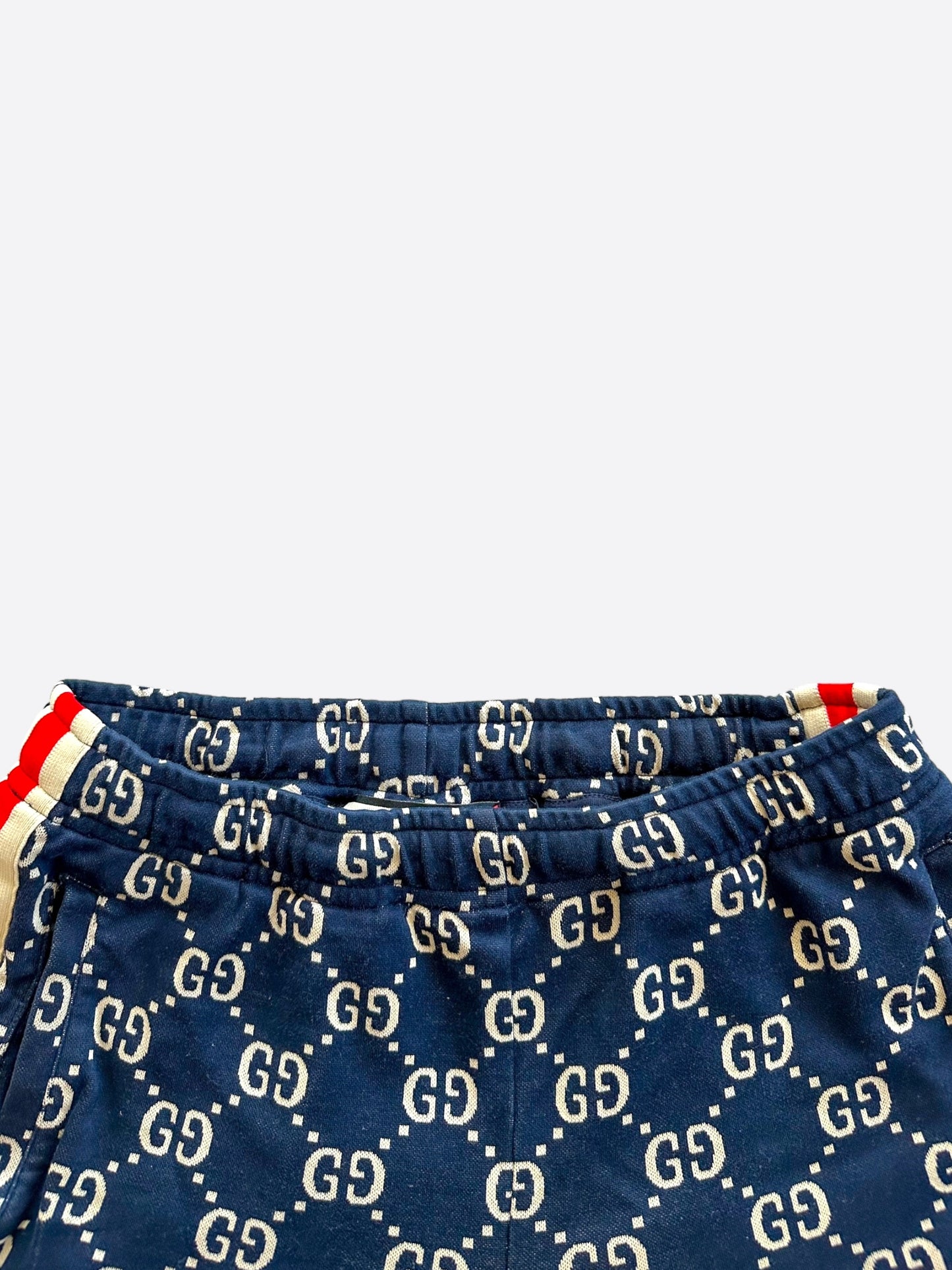 Gucci Navy & White GG Monogram Jacquard Shorts