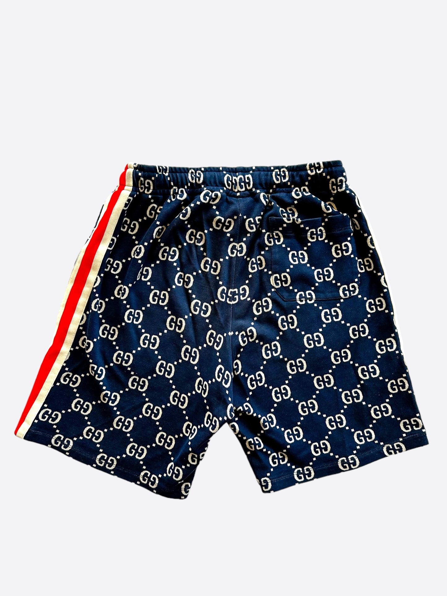 Gucci Navy & White GG Monogram Jacquard Shorts