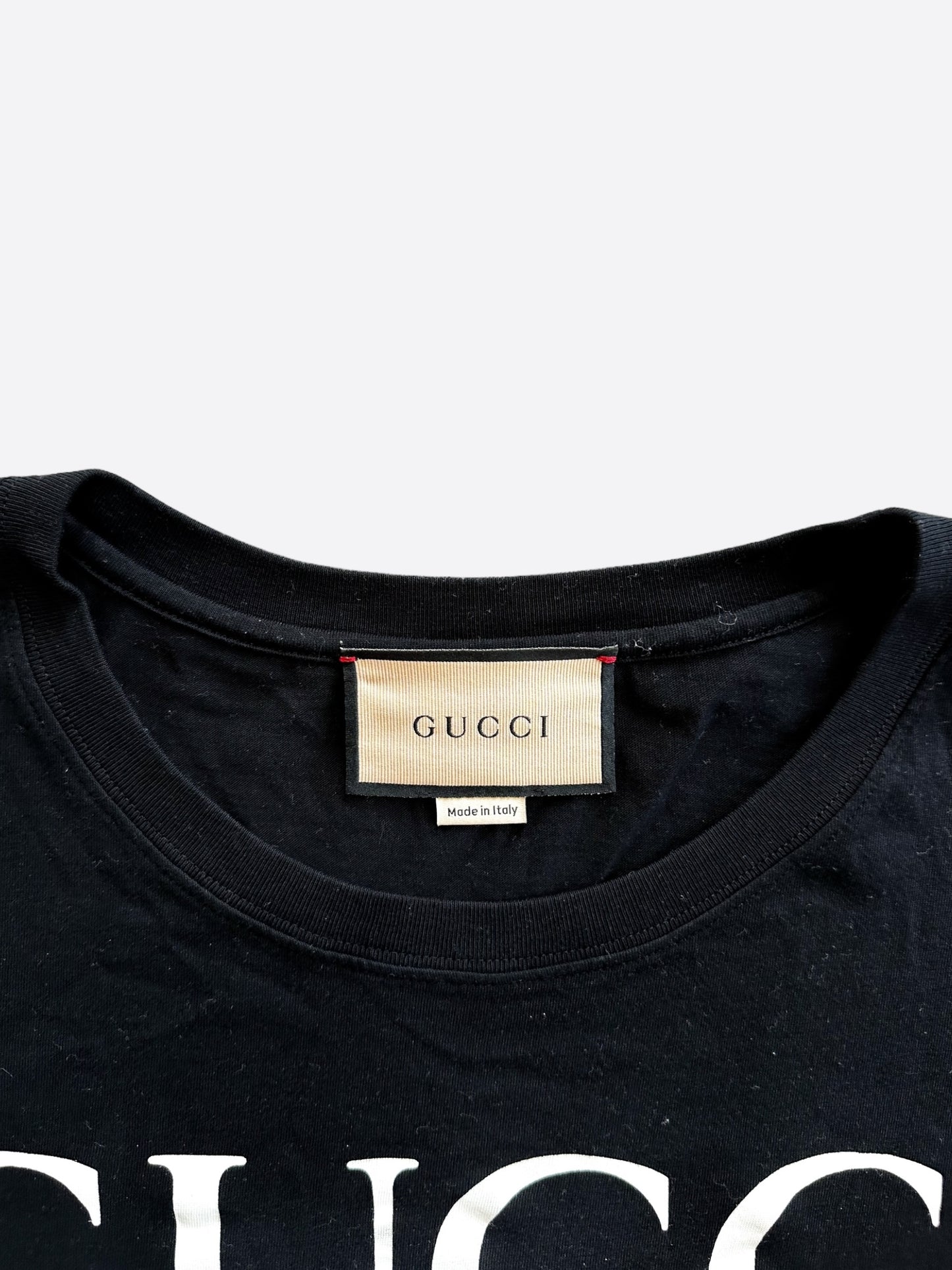 Gucci Black & White Interlocking Logo T-Shirt