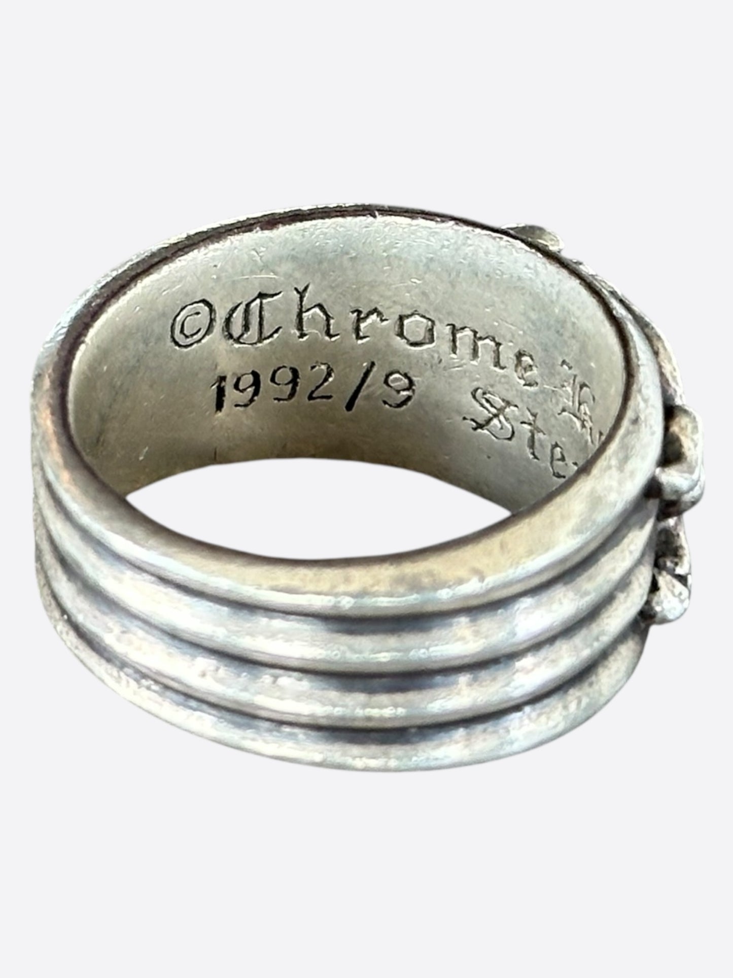 Chrome Hearts Silver & Diamond Dagger Ring